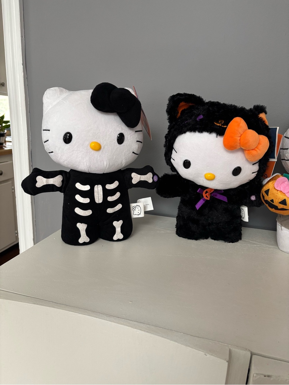 Hello Kitty Halloween Greeters Bundle- includes skeleton & kitty cat